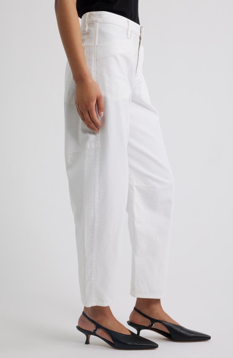 rag & bone Stevie Tapered Stretch Cotton Utility Pants, Alternate, color, White