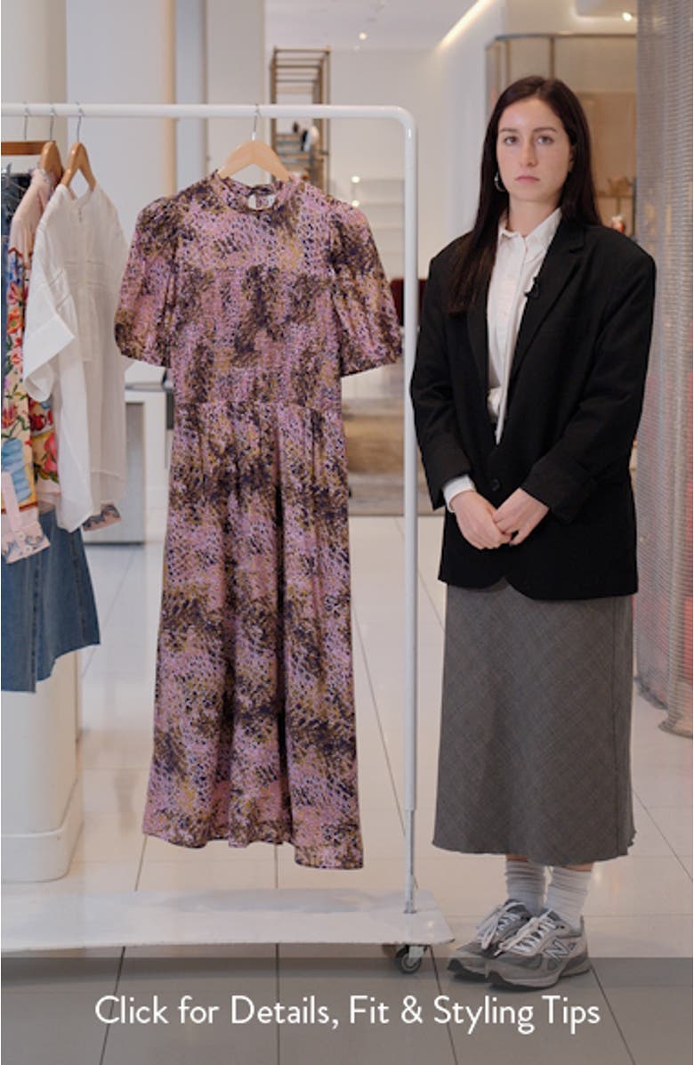 Smocked Bodice Midi Dress, sales video thumbnail