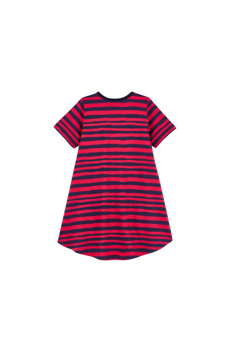 Vilebrequin Kids' Turtle And Stripes T-Shirt Dress, Alternate, color, 