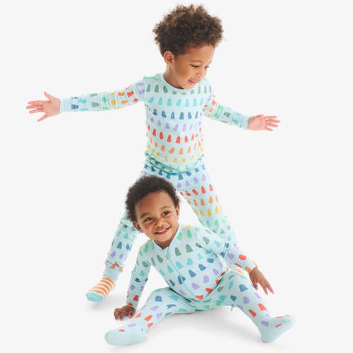 Primary Baby Organic Zip Footie In Blue