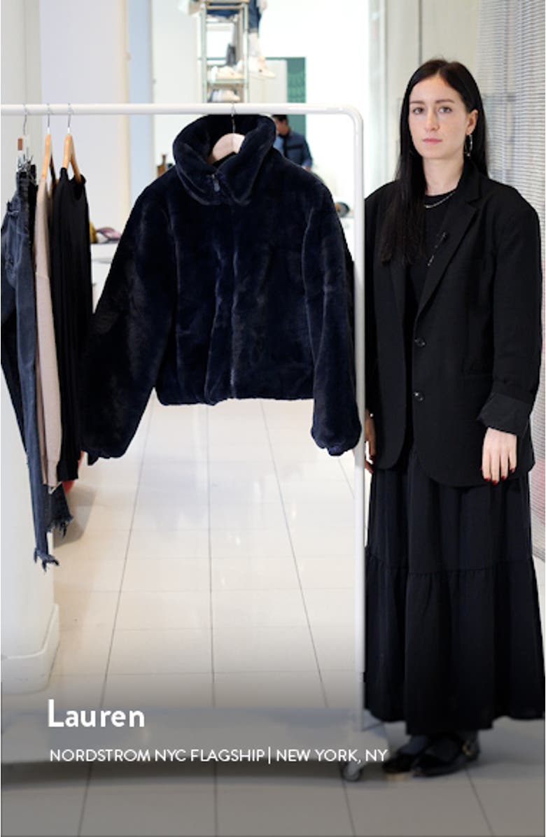 Jeon Water Repellent Reversible Faux Fur Jacket, sales video thumbnail