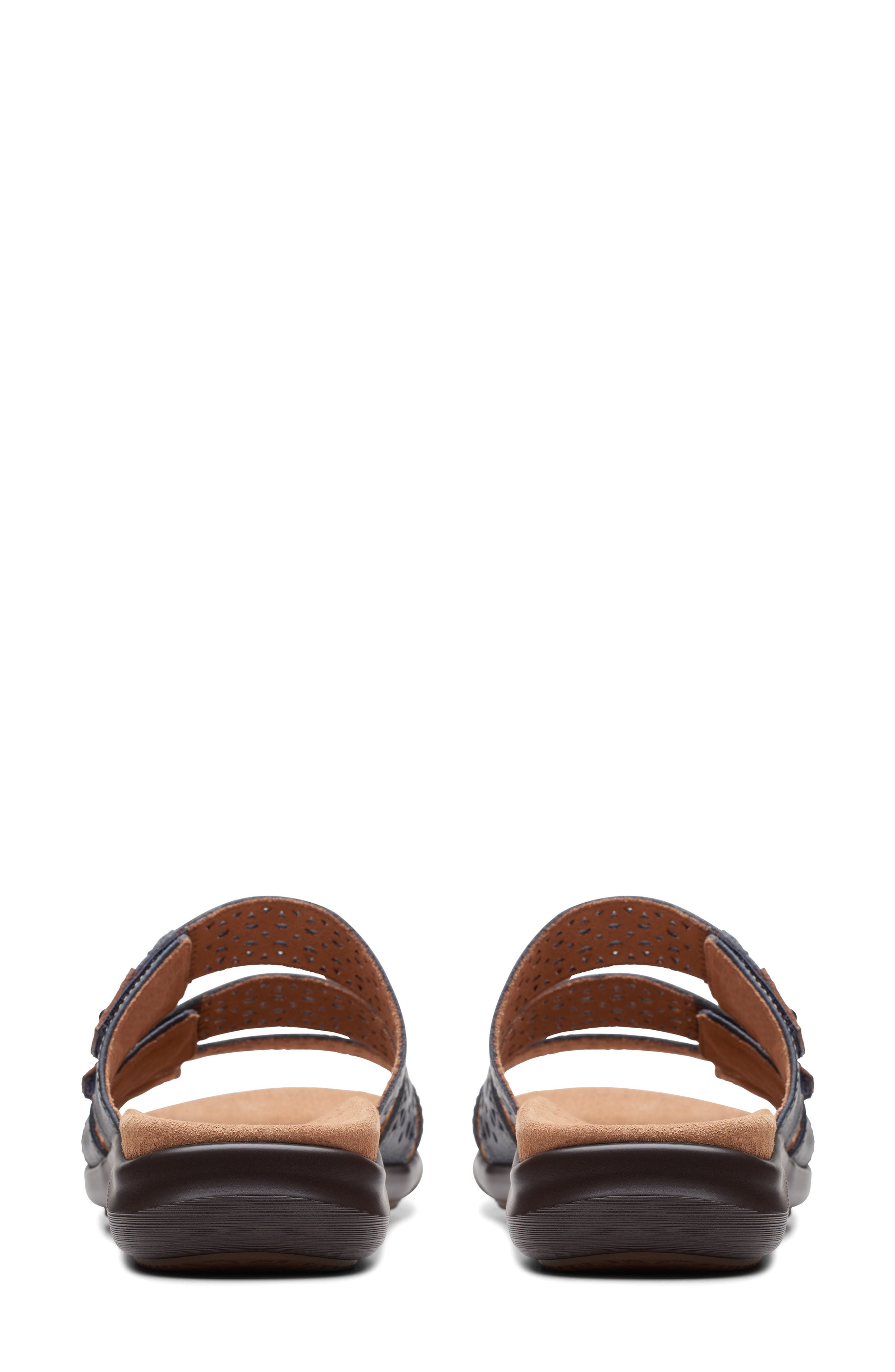 Clarks<sup>®</sup> Kitly Walk Slide Sandal, Alternate, color, Navy Leather