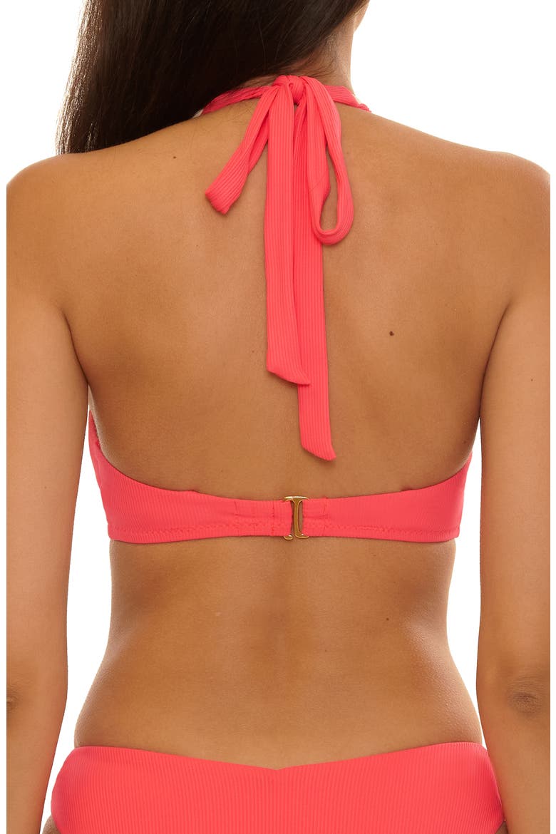 Modern Edge Bralette Bikini Top, Alternate, color, CALIENTE