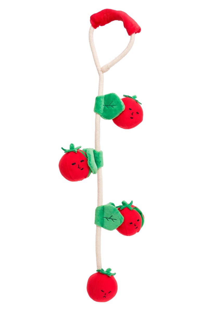 the furryfolks Cherry Tomato Nosework & Tug Toy, Main, color, Red