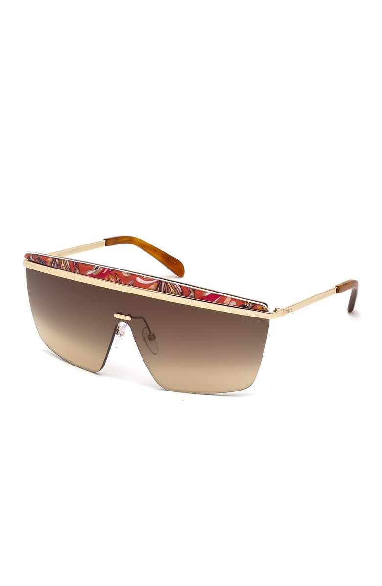 Emilio Pucci 56mm Squared Shield Sunglasses, Main, color, 