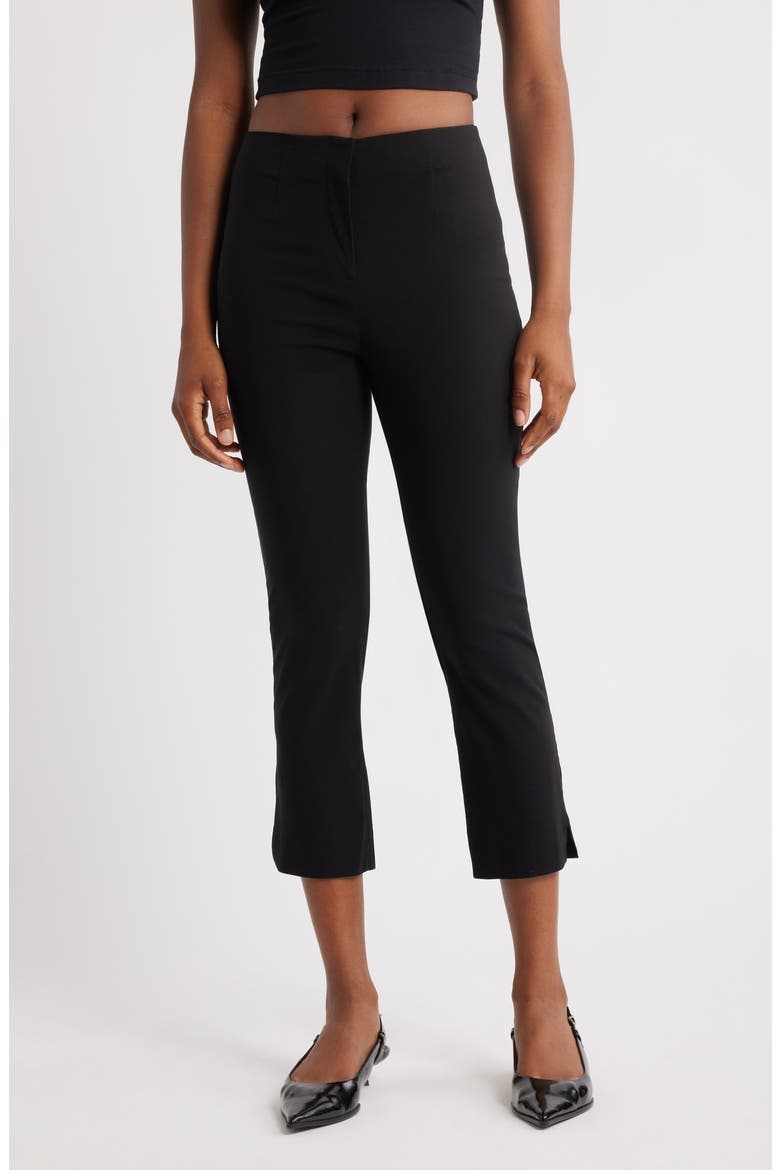 Bengaline Capri Pants, Main, color, BLACK