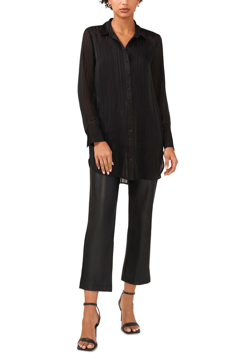 Halogen<sup>®</sup> Variegated Tonal Stripe Button-Up Tunic Shirt, Alternate, color,
