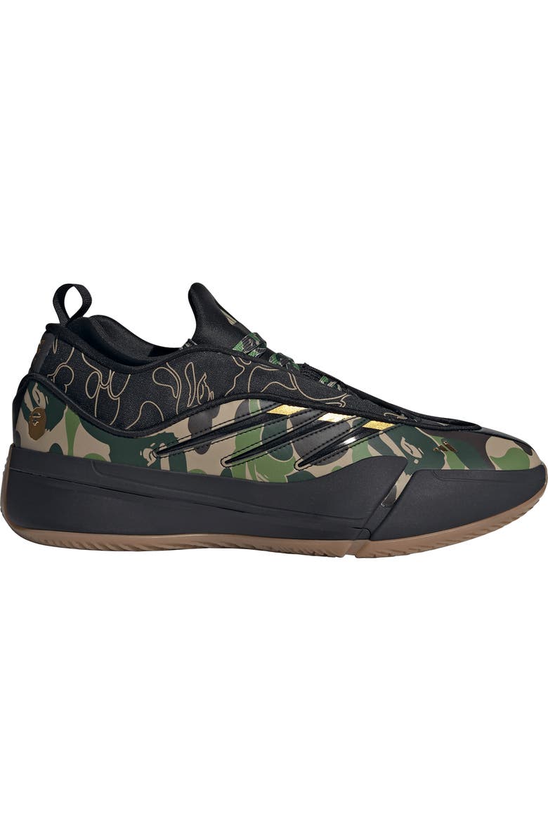 adidas x BAPE Dame 9 Sneaker, Alternate, color, Camo/ Black