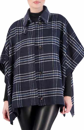 Ookie & Lala Plaid Brushed Knit Cape