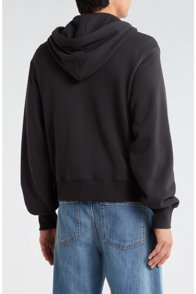 Crop Full Zip Hoodie, Alternate, color, BLACK FADED