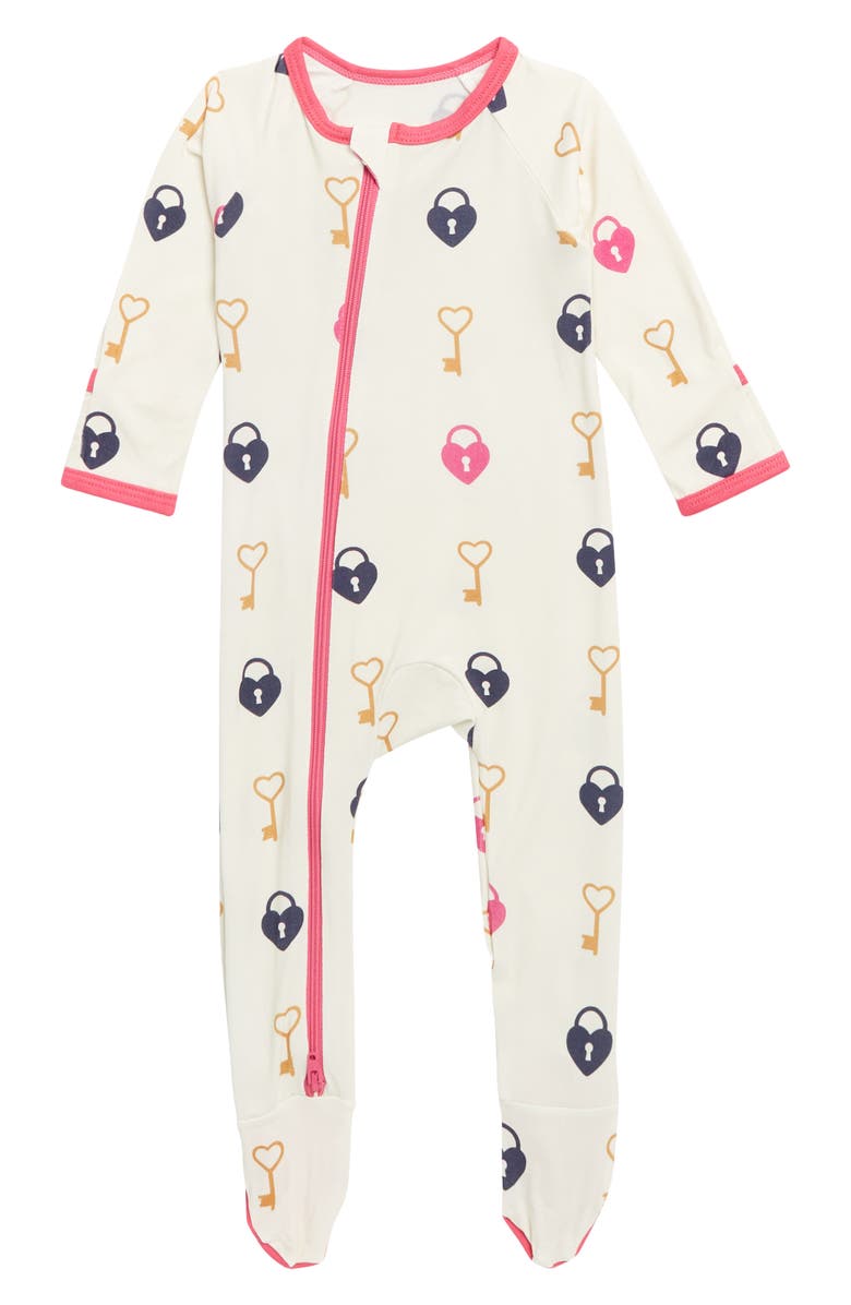 Bestaroo Print Woven Footie Coverall, Main, color, Natural