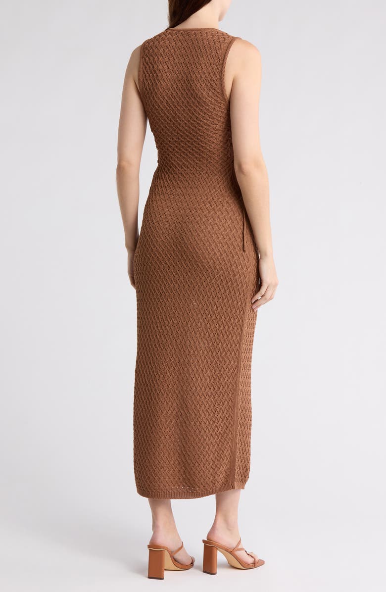 Lush Openwork Side Tie Cover-Up Maxi Dress, Alternate, color,