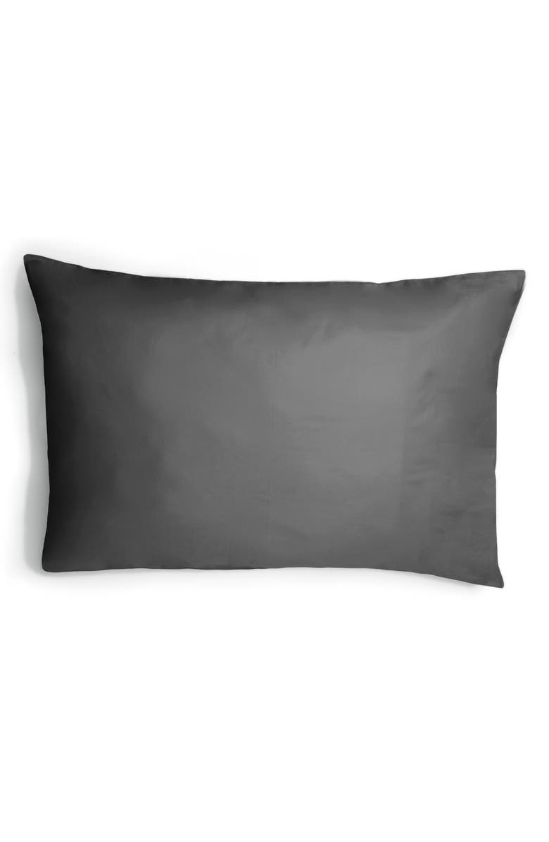 Sijo Set of 2 400 Thread Count Organic Cotton Percale Pillowcases, Alternate, color, Storm