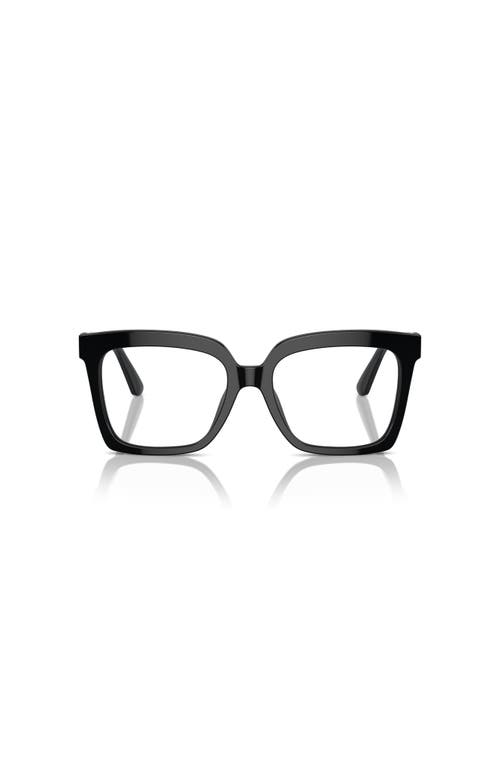 Michael Kors 53mm Square Optical Glasses In Black