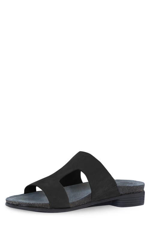 Munro Jody Slide Sandal In Black