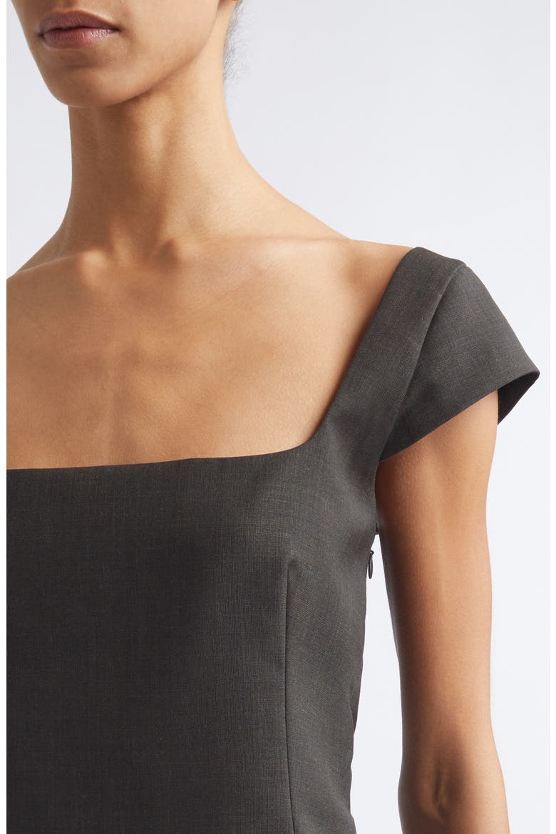 Wool Blend Cap Sleeve Top, Alternate, color, UMBER