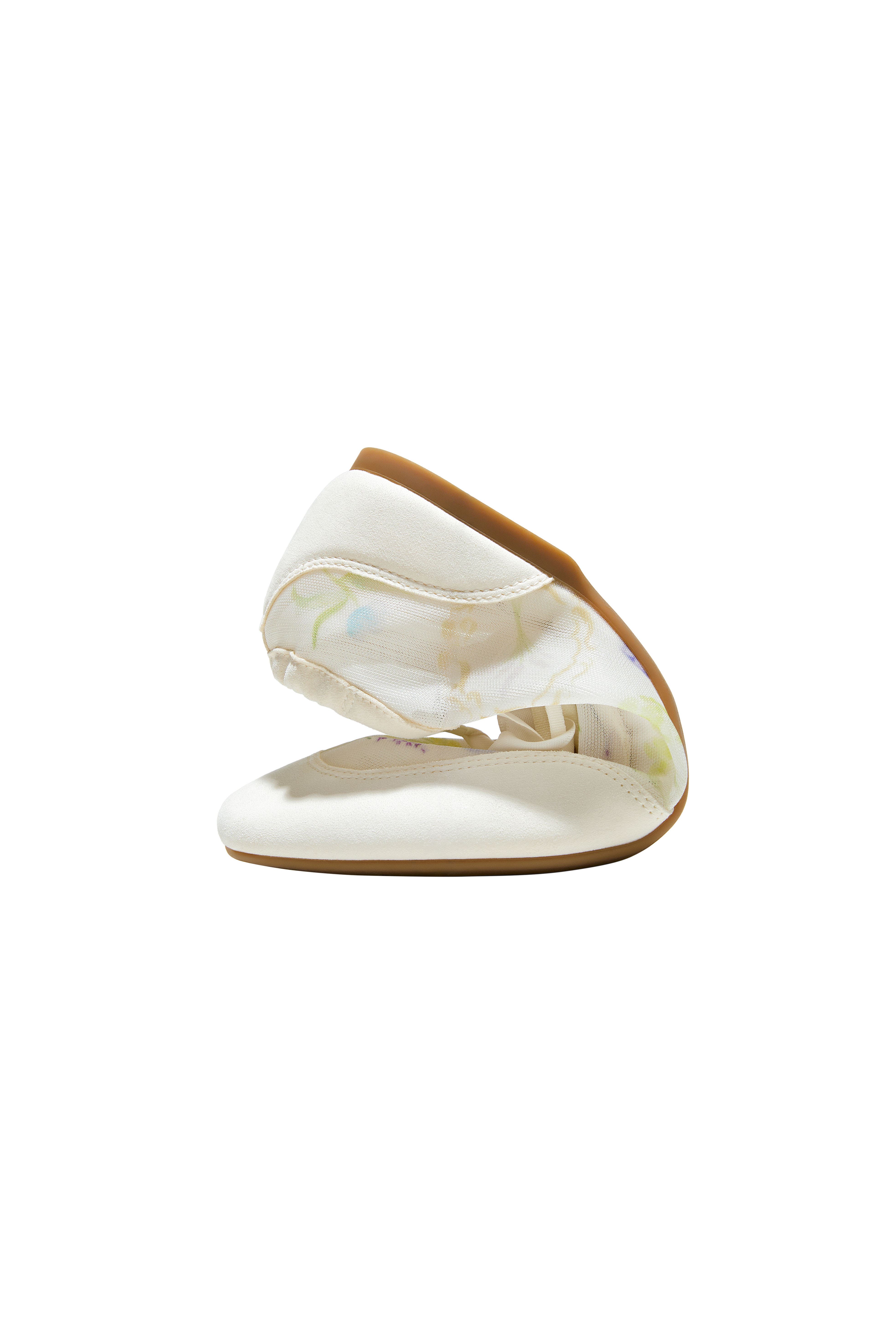 Healing Garden | Cristina Square-Toe Lace-Up Sneakerinas, Alternate, color, CREAM-FRENCH FLORAL PNT