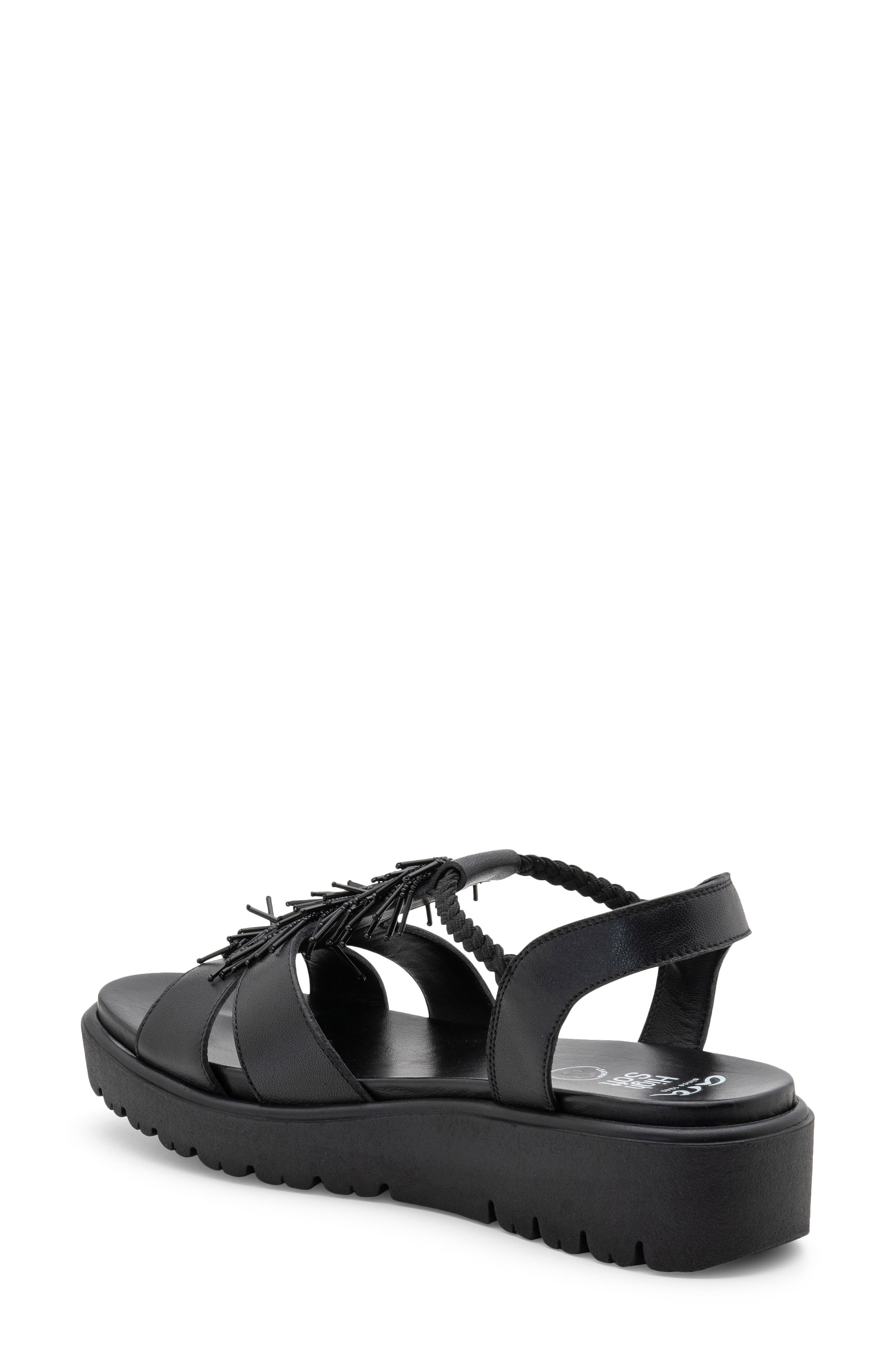 ara Bristol Platform Sandal, Alternate, color, Black Nappa Leather