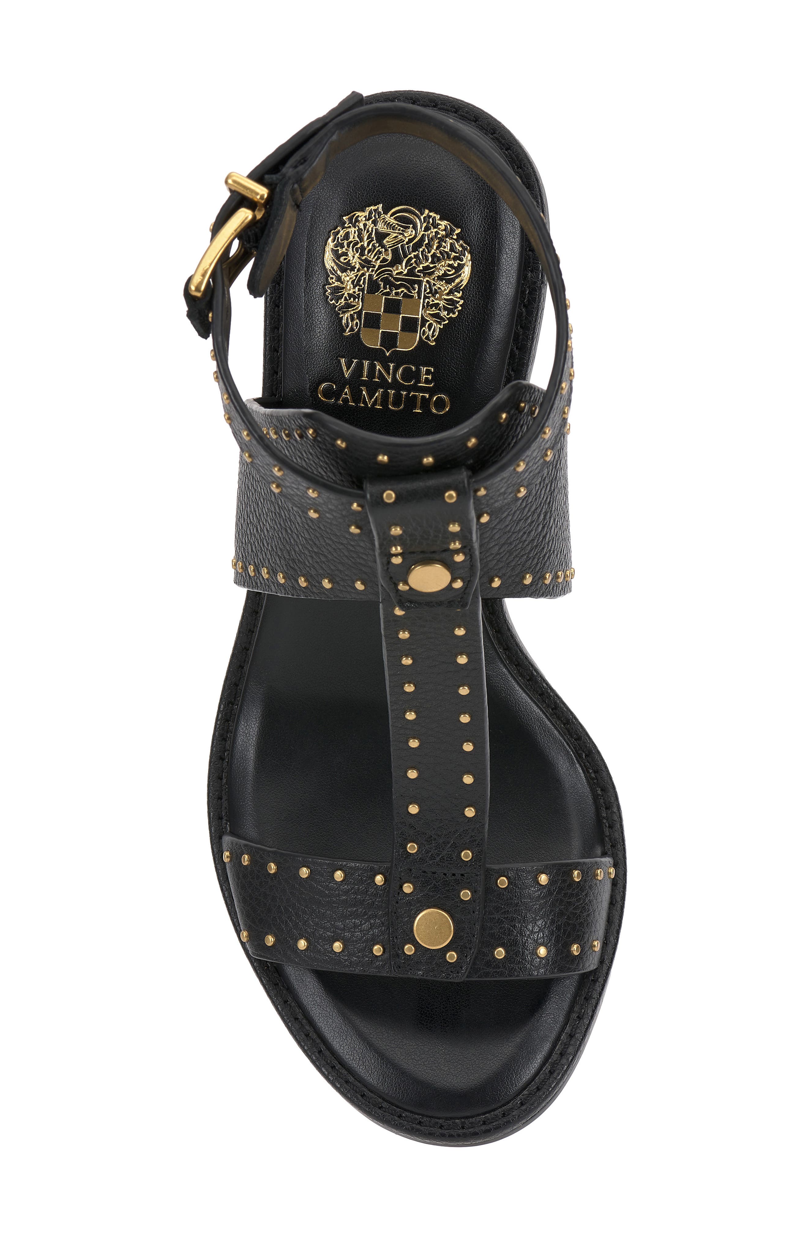 Vince Camuto Faunie T-Strap Sandal, Alternate, color, Black