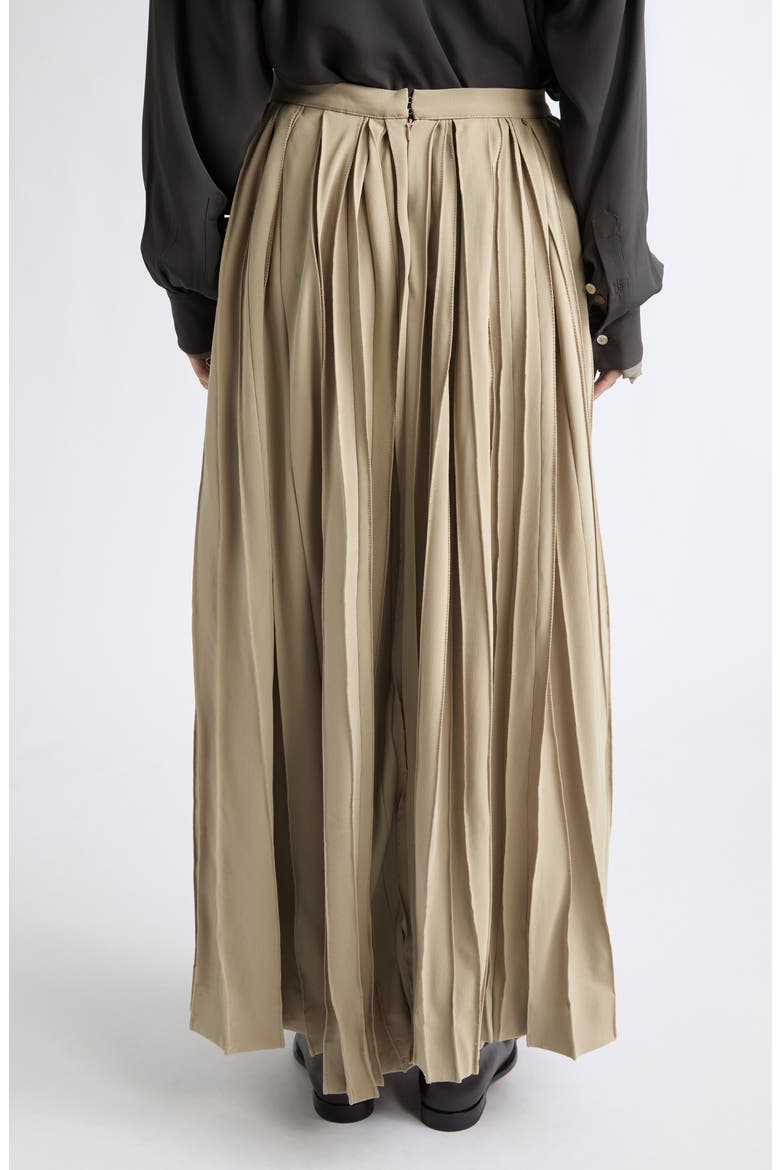 Pleated Wool Blend Maxi Skirt, Alternate, color, BEIGE WOOL