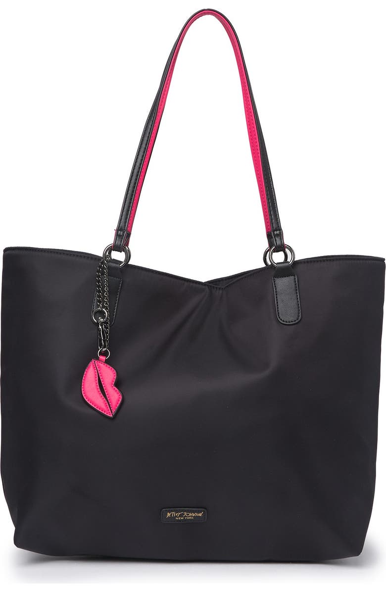 Betsey Johnson Kisses Tote Bag, Main, color,