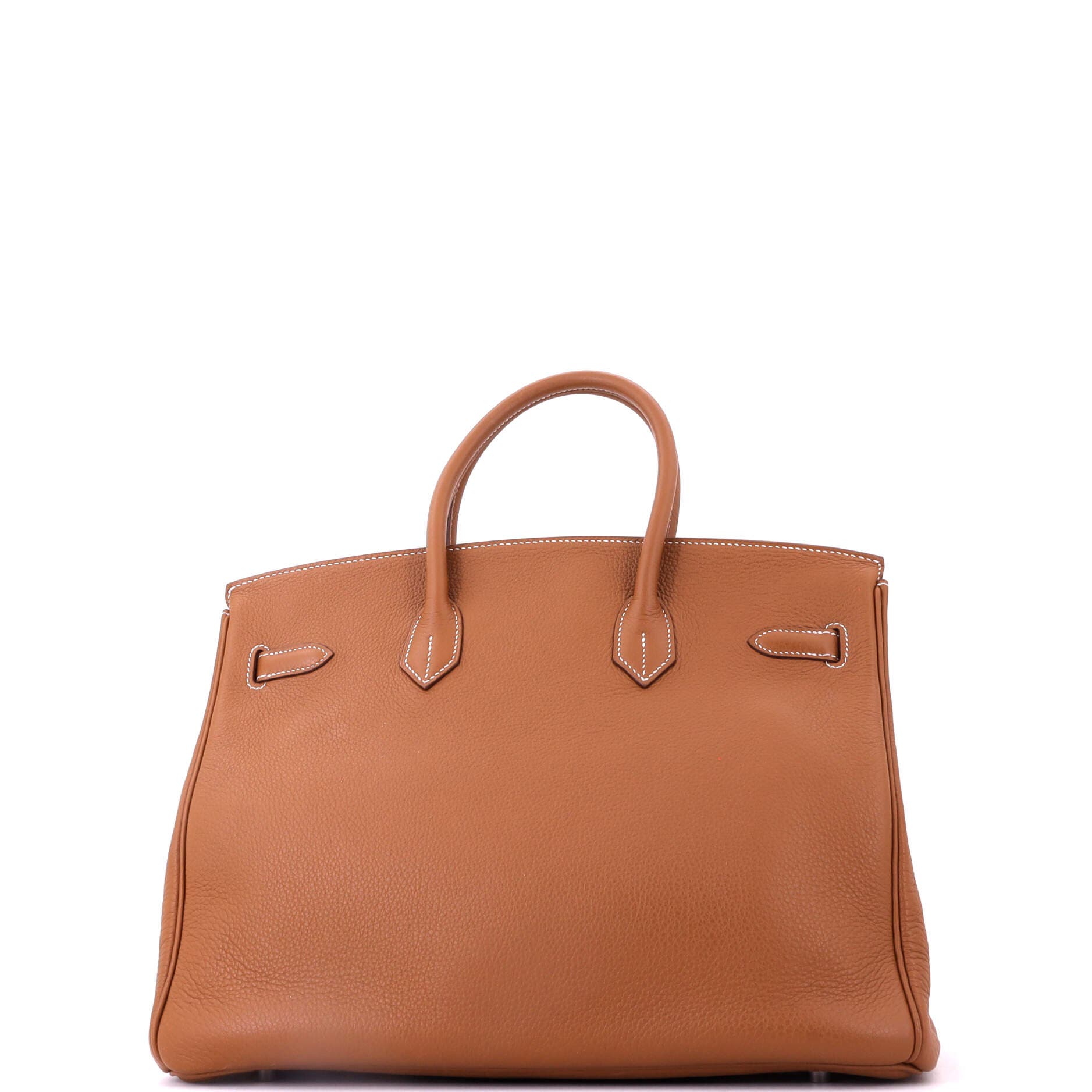 Birkin Handbag Brown Togo with Palladium Hardware 35, Alternate, color, Metallic Gold