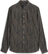 John Varvatos Double Band Collar Button-Up Shirt