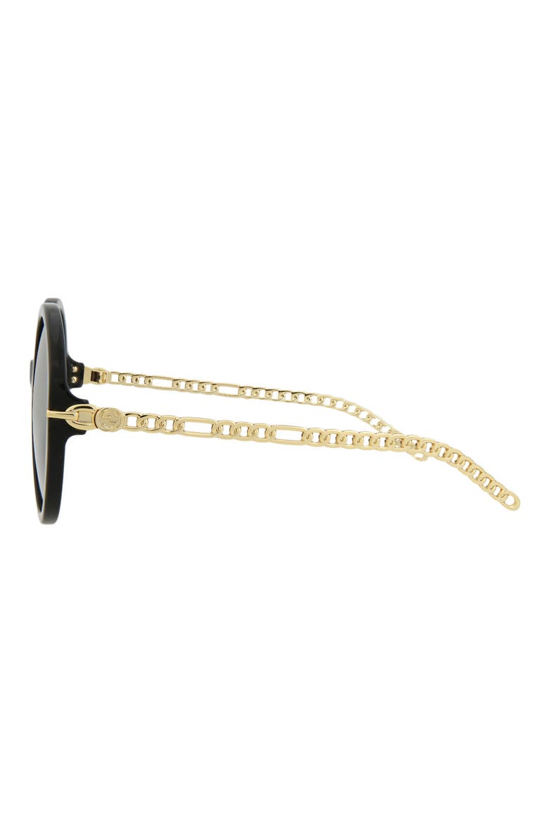 56mm Oversize Sunglasses, Alternate, color, BLACK GOLD GREY