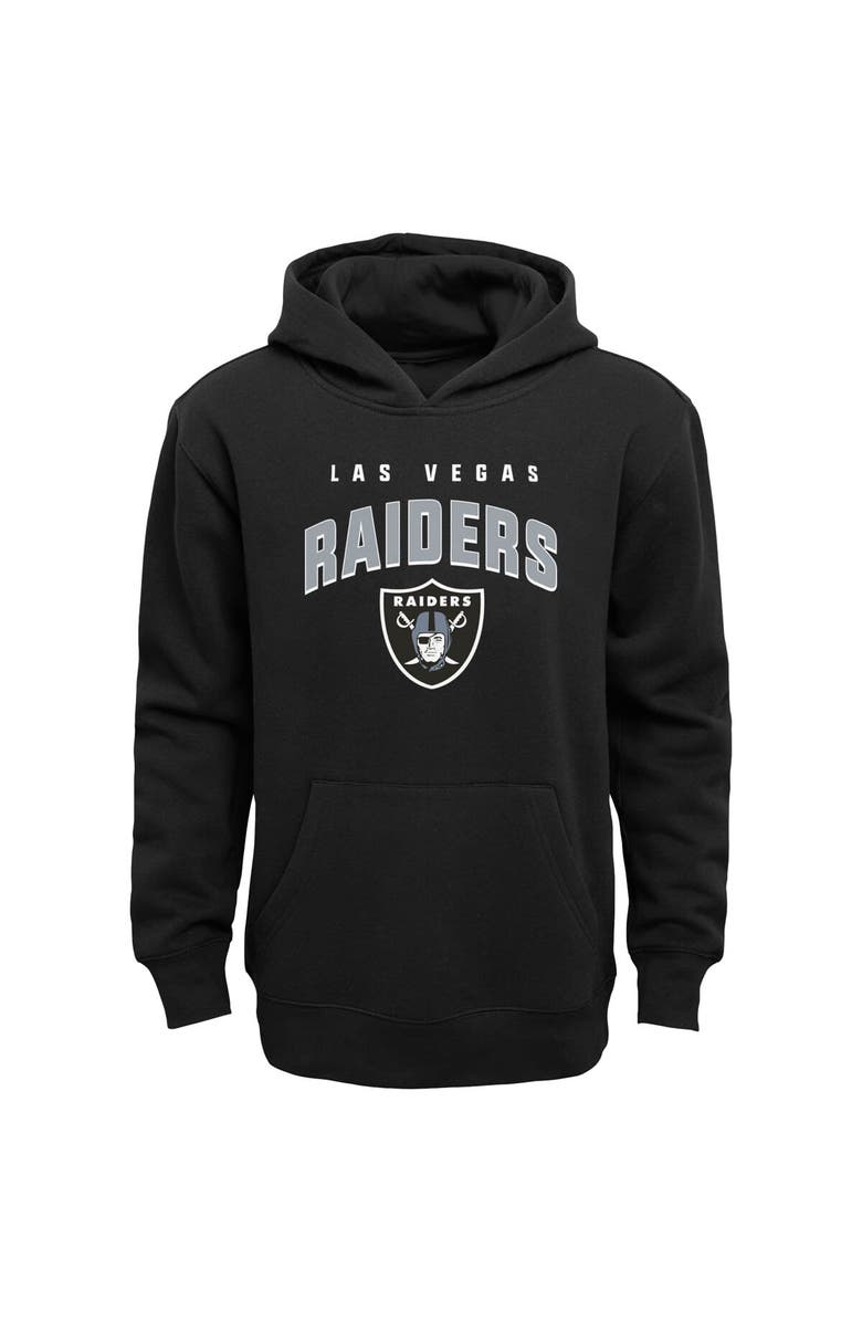 Outerstuff Preschool Black Las Vegas Raiders Stadium Classic Pullover Hoodie, Main, color,
