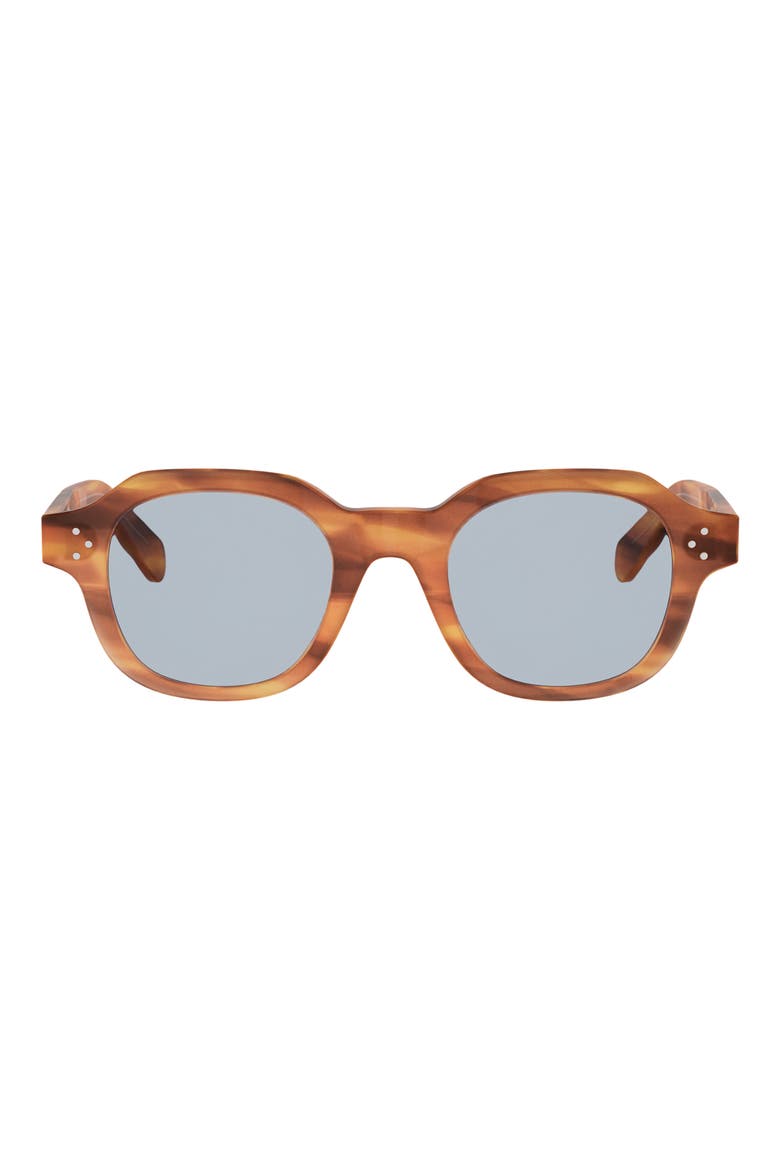 3 Dots 48mm Round Sunglasses, Main, color, BLONDE HAVANA / BLUE