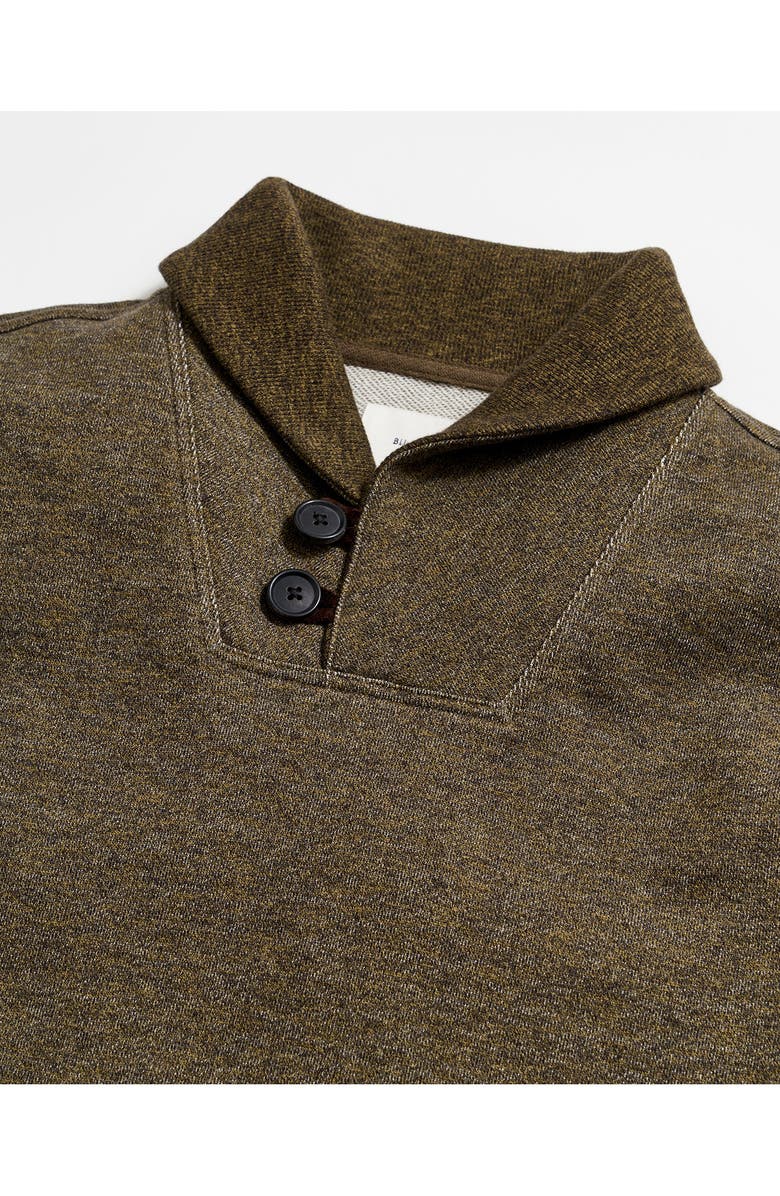 Billy Reid Mouline Shawl Collar Cotton Pullover, Alternate, color, Olive