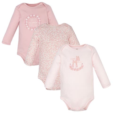 Essential All-Cotton Long-Sleeve Bodysuit Three-Piece Pack (Baby)