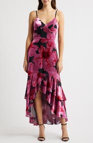 Hutch Floral Ruffle High-Low Dress