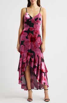 Hutch Floral Ruffle High-Low Dress