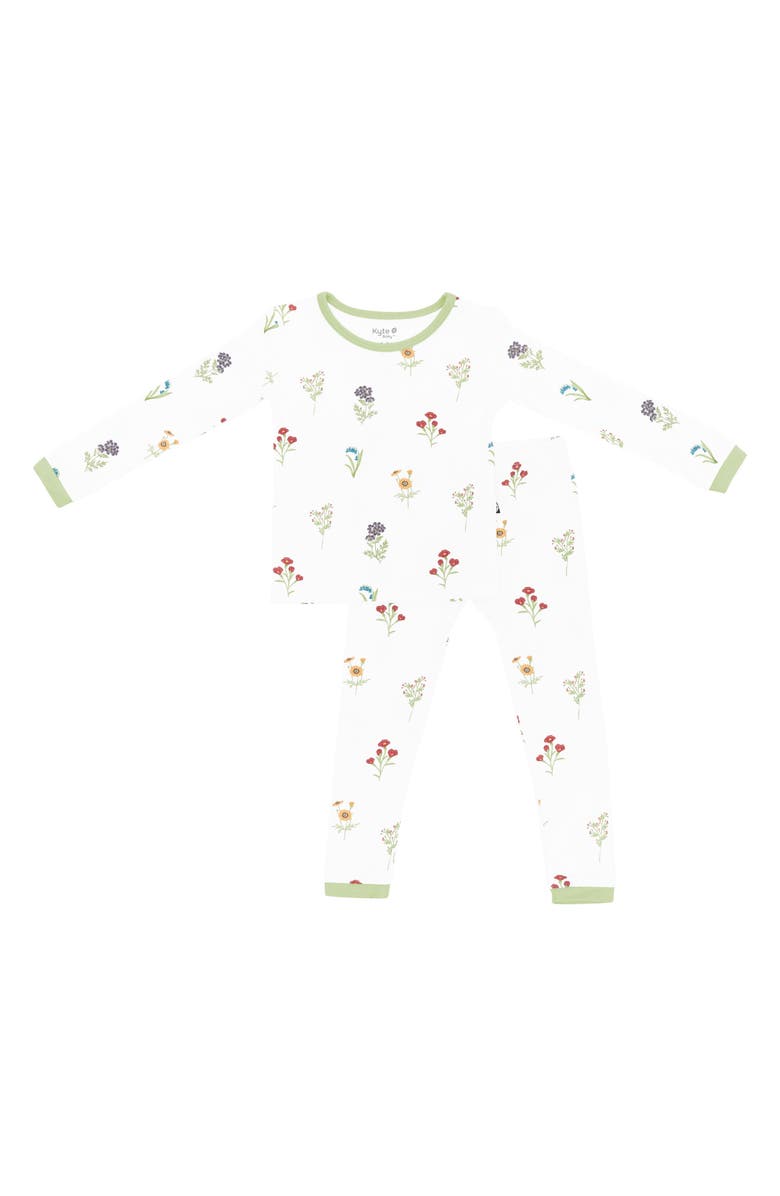 Kyte BABY Kids' Fitted Two-Piece Pajamas, Main, color, Wildflower