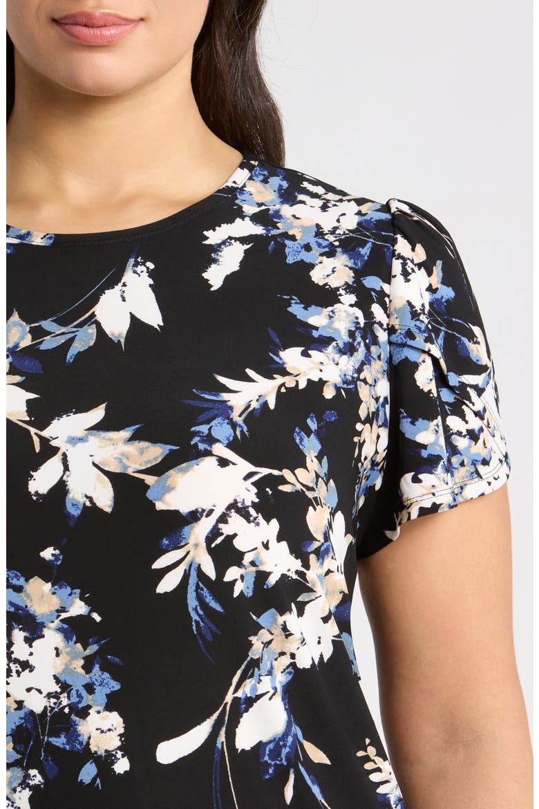 Floral Tulip Sleeve Top, Alternate, color, ANNE BLACK MULTI