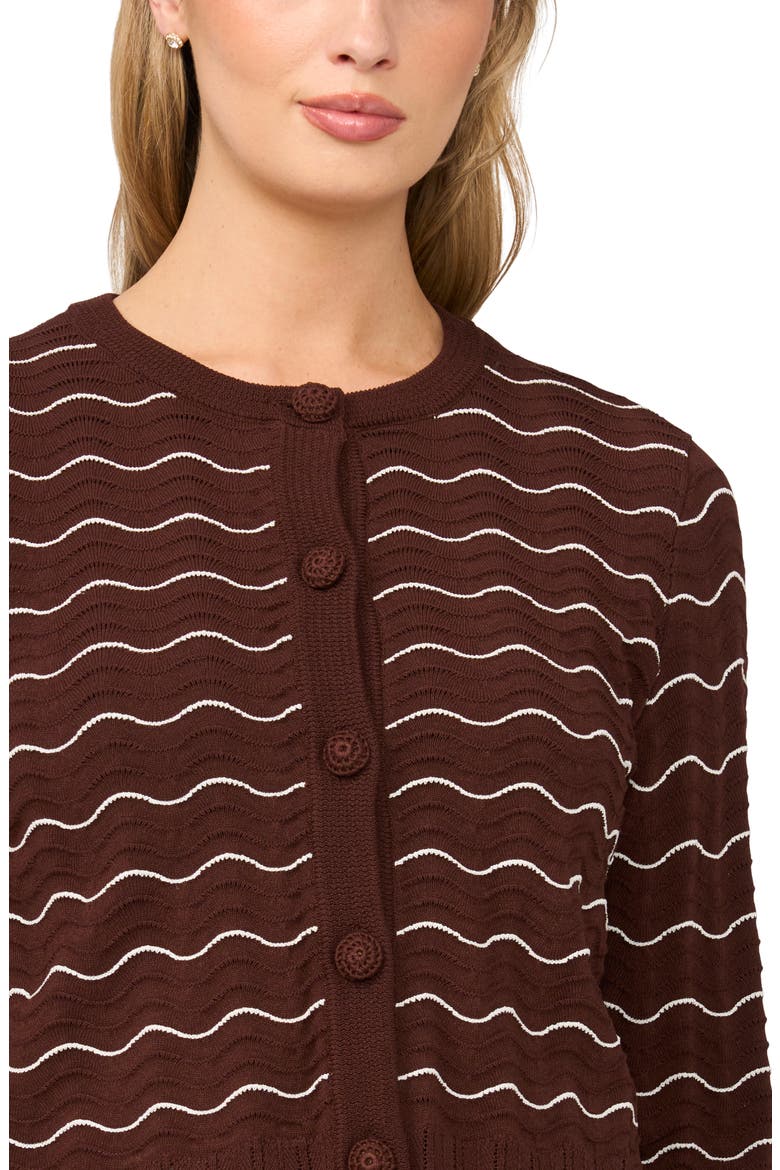 Sherry Ripple Scallop Cardigan, Alternate, color, FIREPLACE