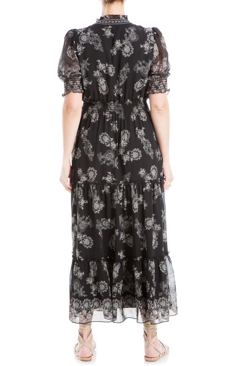 MAX STUDIO Floral Tiered Midi Dress, Alternate, color,
