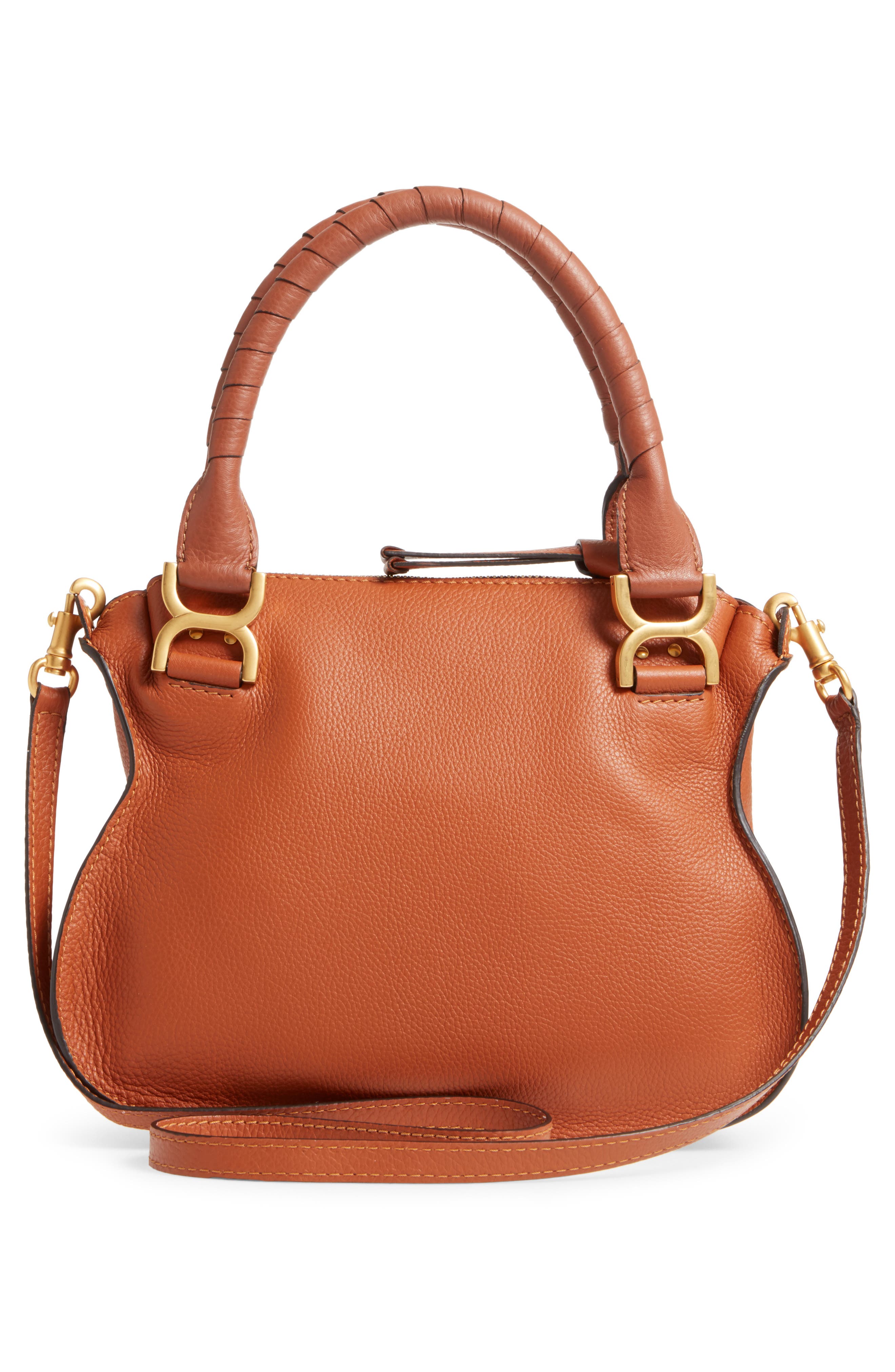 Small Marcie Leather Satchel, Alternate, color, TAN