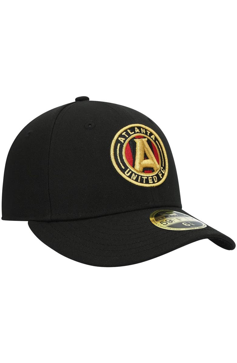 New Era Men's New Era Black Atlanta United FC Primary Logo Low Profile 59FIFTY Fitted Hat, Alternate, color, 