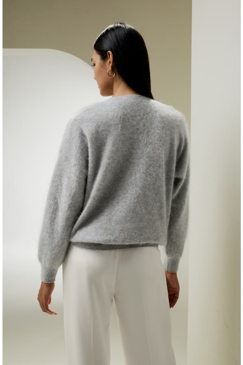 Women's Brushed Cashmere Pullover Sweater, Alternate, color, Light Gray