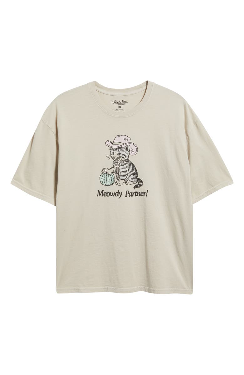 Junk Food Meowdy Partner Graphic T-shirt, Alternate, color, Birch