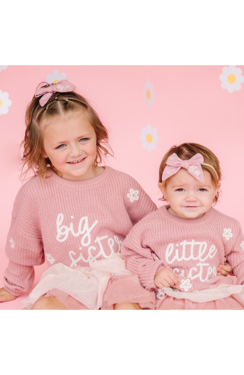 Sweet Wink Little Sister Knit Sweater, Alternate, color, Mauve