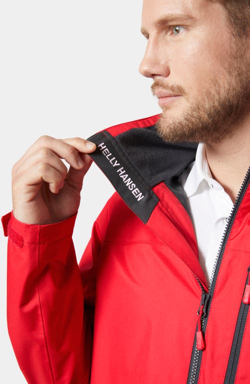 Helly Hansen Crew 2.0 Waterproof Sailing Jacket In Red