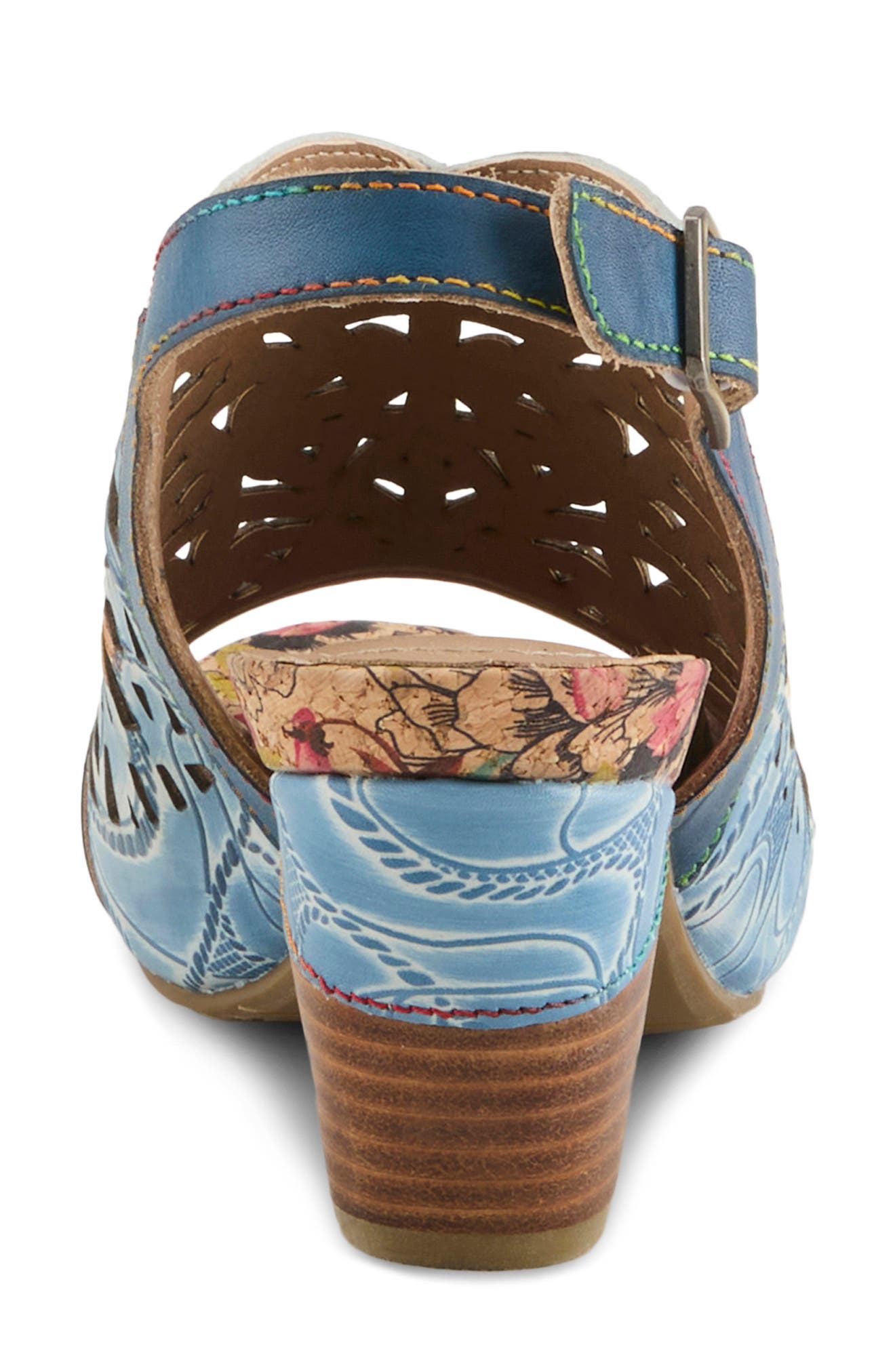 L
Artiste by Spring Step Eclipsing Slingback Sandal, Alternate, color, Blue Multi