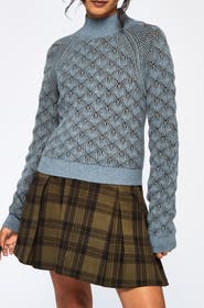 Disturbia Edna Cotton Leaf Funnel Neck Jumper
