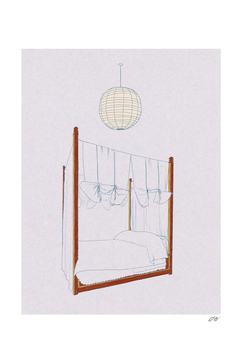 Canopy Bed Print, Main, color, Multi