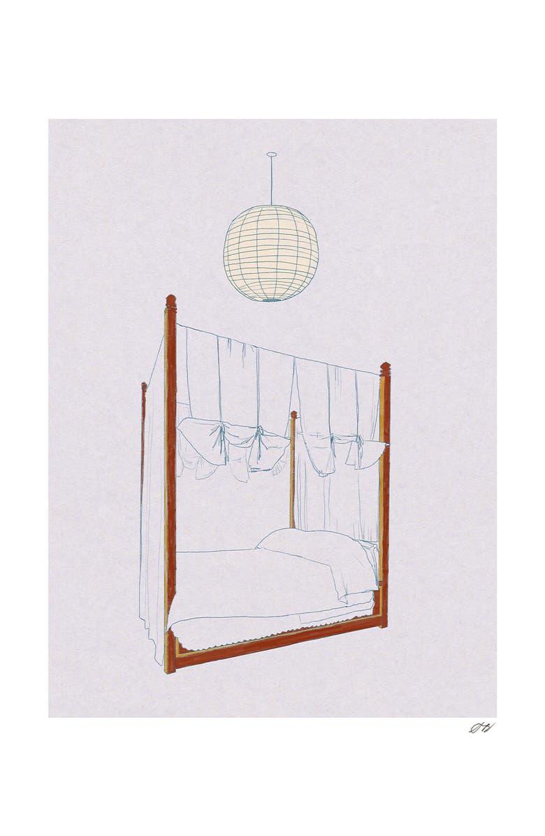 Stephanie Browne Art Canopy Bed Print, Main, color, Multi