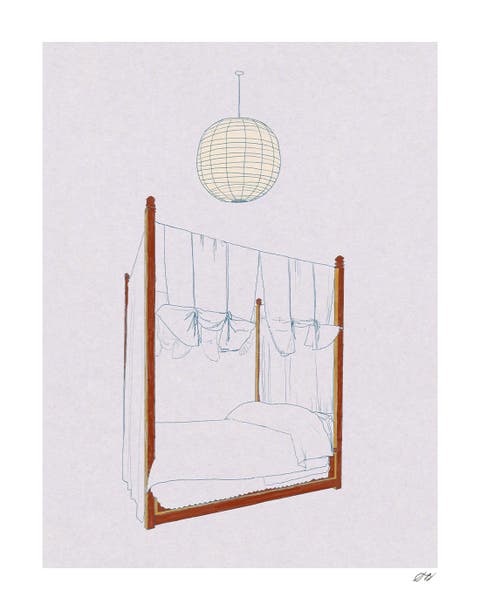 Canopy Bed Print