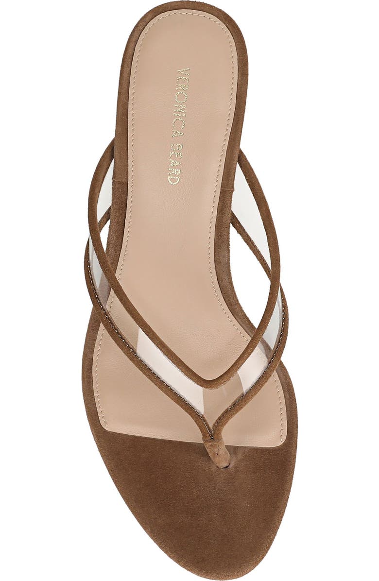 Veronica Beard Clea Wedge Flip Flop, Alternate, color, Clear/ Chestnut